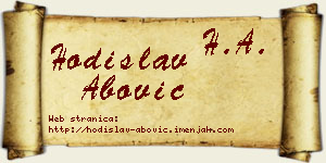 Hodislav Abović vizit kartica